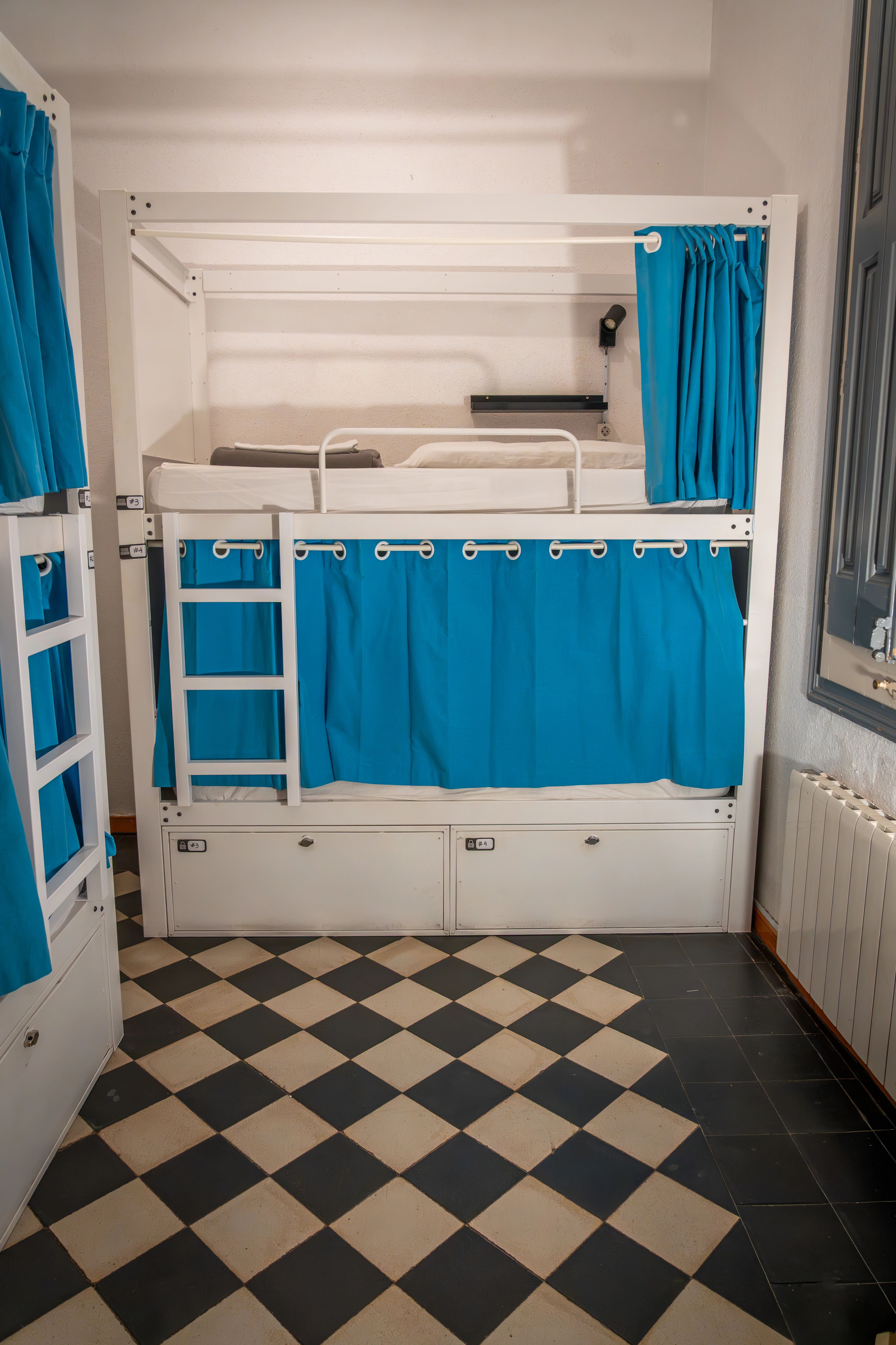 Storage detail in female room in Barcelona